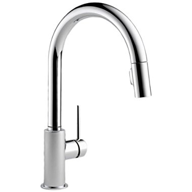 Delta Faucets Trinsic Single Handle Kitchen Faucet, Chrome