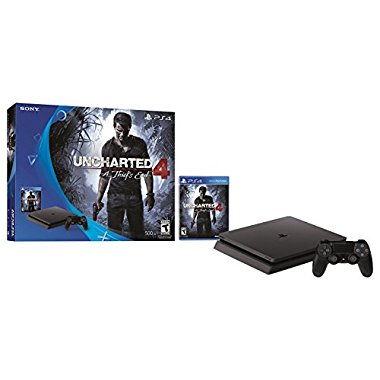 PlayStation 4 Slim 500GB Console with Uncharted 4 Bundle