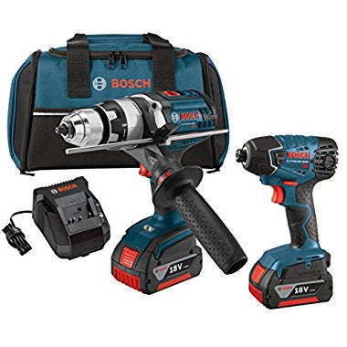 Bosch CLPK222-181 18-volt Lithium-Ion 2-Tool Combo Kit with 1/2 Hammer Drill/Driver and 1/4 Hex Impact Driver