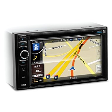 BOSS AUDIO BV9386NV Double-DIN 6.2 inch Touchscreen DVD Player Receiver GPS Navigation, Bluetooth, Wireless Remote