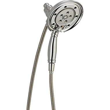 Delta 58471-SS-PK  H2Okinetic In2ition 2-in-1  Shower Head, Stainless Steel