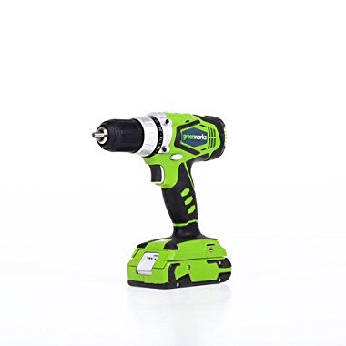 Greenworks 24V Cordless 0.5" 2-Speed Drill + 2 Batteries and Charger | 37012B