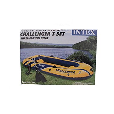 Intex 68370EP 116 L X 54 W X 17 H Challenger Lake Boat Set