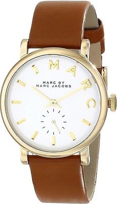 Marc by Marc Jacobs MBM1316 Baker Gold Women's Brown Leather Watch New in Box