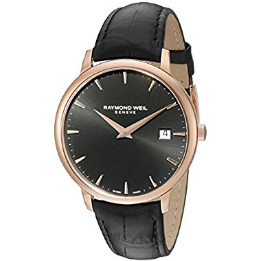 Raymond Weil Toccata 5488-PC5-20001 Men's Rose Gold and Black Analog Display Quartz Watch