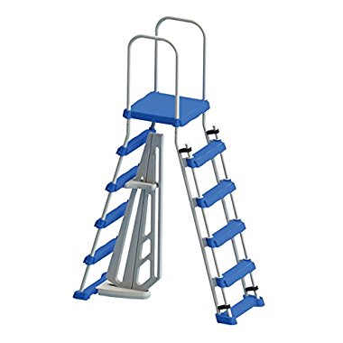 Swimline Above Ground Pool A Frame Ladder with Barrier for 48 Inch Pools | 87950