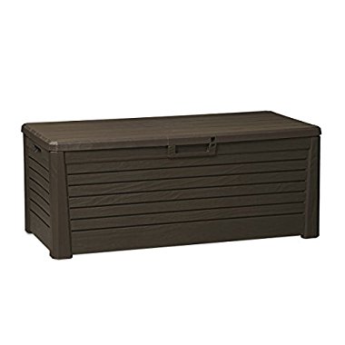 Toomax 145 Gallon Florida Multi-functional Outdoor Deck Box, Brown
