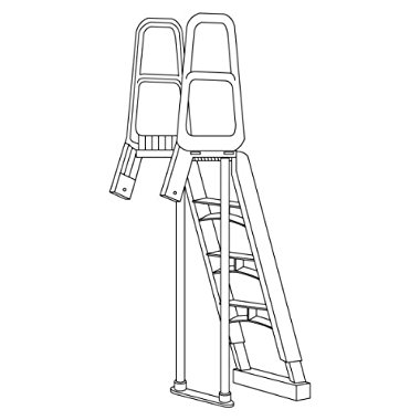 NEW MAIN ACCESS 200700T Comfort Incline Ladder for Above Ground Swimming Pools