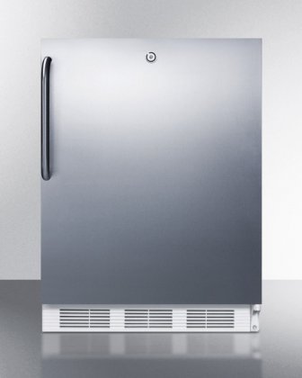 AccuCold ALB651LSSTB 24" ADA Compliant Dual Evaporator Undercounter Refrigerator with 5.1 cu. ft. and Towel Bar