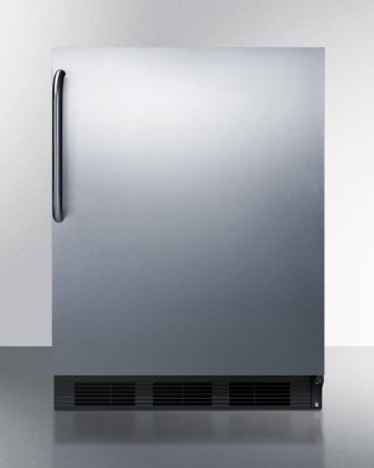 AccuCold BI541BCSS 24 Undercounter Refrigerator with 5.1 cu. ft. Capacity, 2 Glass Shelves, Cycle Defrost, Adjustable Thermostat and Interior Lighting