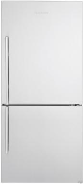 Blomberg BRFB1822SSN 30 Bottom Freezer with 18 cu. ft. Capacity  Ice Maker and Wrapped Stainless Steel Doors and Right Hinge
