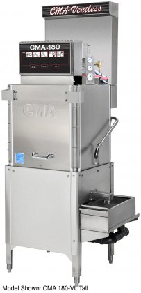 CMA Dishmachines CMA-180-VL 40 Rack/Hr Ventless Door-Type Dishwasher