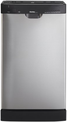 Danby DDW1802EBLS Designer Series Energy Star Compliant Dishwasher with 8 Place Settings 7 Wash Cycles Durable Stainless Steel Interior Rinse Agent Dispenser and Silverware Basket in Stainless
