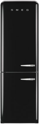 FAB32UBLLN | Smeg 50s Retro Style Refrigerator with Automatic Freezer (Black, Left Hinge)