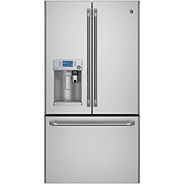 G.E. CYE22USHSS Cafe 22.2 Cu. Ft. Stainless Counter-Depth French Door Refrigerator with Keurig