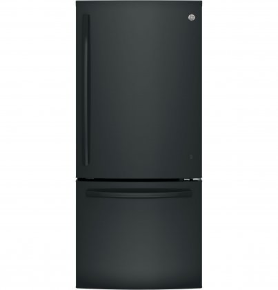 GE GBE21DGKBB Energy Star Qualified Bottom-Freezer Refrigerator with 20.9 Cu. Ft. Capacity, in Black