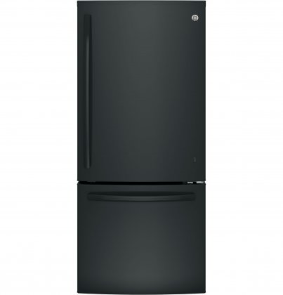 GE GDE21EGKBB 30 Energy Star Freestanding Bottom Freezer Refrigerator with 20.9 cu. ft. Capacity (Black)