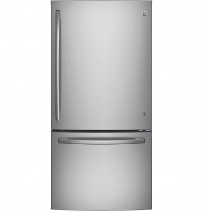 GE GDE25ESKSS 33 Energy Star Freestanding Bottom Freezer Refrigerator with 24.9 cu. ft. Capacity (Stainless Steel)