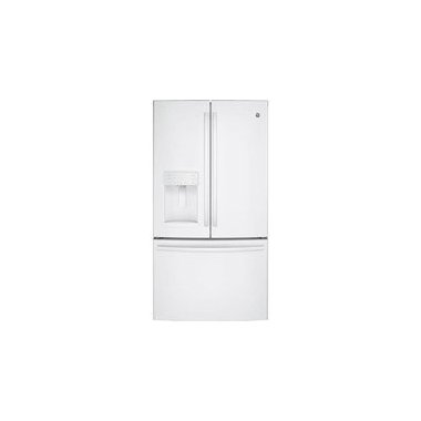 GE GFE26GGKWW French-Door Bottom Freezer Refrigerator (White)
