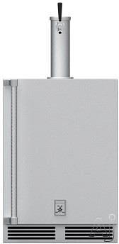 Hestan GFDSL241 24 Outdoor Single Faucet Beer Dispenser with Solid Locking Left Hinge
