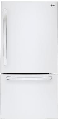 LG LDCS22220W 30" Bottom Freezer Refrigerator with 22 cu. ft. Capacity