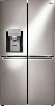 LG LNXC23726S 36 Energy Star Counter Depth French Door Refrigerator with 23 cu. ft. Capacity  in Stainless