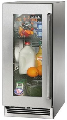Perlick HP15RO-3-3LC 15" Signature Series Outdoor Compact Refrigerator with 2.8 cu. ft. Capacity, White or Blue LED Lighting