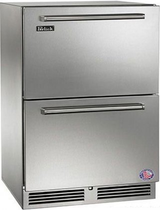 Perlick HP24ZO-3-5C 24 Signature Series Outdoor Dual Zone Drawer Freezer/Refrigerator with 5 cu. ft. Capacity