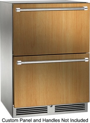 Perlick HP24ZS-3-6 24" Signature Series Indoor Dual Zone Refrigerator/Freezer Drawers with 5 cu. ft. Capacity