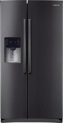 Samsung RS25H5111SG 36 Side-By-Side 24.5 cu. ft. Refrigerator with LED Tower Lighting, Filtered Water and Ice Dispenser (Black)