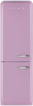 Smeg FAB32UPKLN 24 50's Retro Style Bottom Freezer Refrigerator with 10.74 cu. ft. Capacity (Left Hinge)