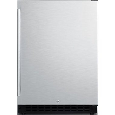 Summit AL54 24 ADA Compliant Commercial Compact Refrigerator with 4.8 cu. ft. Capacity, Factory Installed Lock, Door Storage, Open Door and High Temperature Alarm (Stainless)