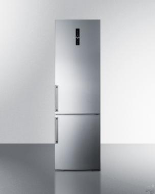Summit FFBF181ES Bottom Freezer Refrigerator with 12.8 cu. ft., Wine Rack (Stainless Steel)