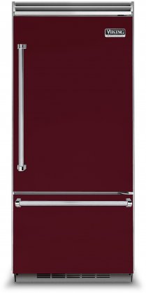 Viking VCBB5363ERBU 36 Professional 5 Series Bottom Freezer Refrigerator with 20.4 cu. ft. Capacity  ProChill Temperature Management  LED Lighting and Filter-Free