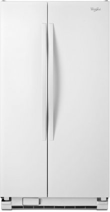 Whirlpool WRS322FNAW 33" Side-by-Side Refrigerator with 22 cu. ft. Capacity  SpillGuard Glass Shelves  Adjustable Gallon Door Bins  Accu-Chill Temperature System and