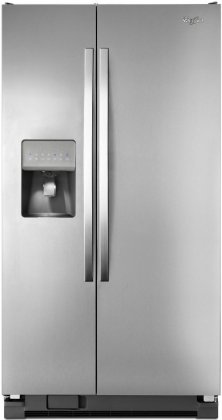 Whirlpool WRS325FDAD 36 Side-by-Side Refrigerator with 24.5 cu. ft. Capacity  Accu-Chill Temperature Management System  SpillGuard Glass Shelves  and External Filtered