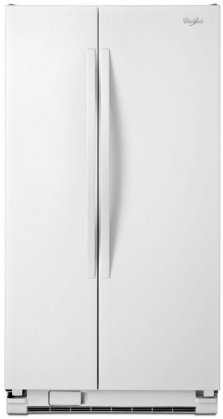 Whirlpool WRS325FNAW 36" Side-by-Side Refrigerator with 25 Cu. Ft. Capacity  SpillGuard  Glass Shelves  Adjustable Gallon Door Bins and Accu-Chill Temperature Management