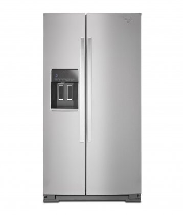 Whirlpool WRS586FIEM 36" Side-by-Side Refrigerator with 26 cu. ft. Capacity  Accu-Chill Temperature Management  In-Door-Ice System  Frameless Glass Shelves and Exterior