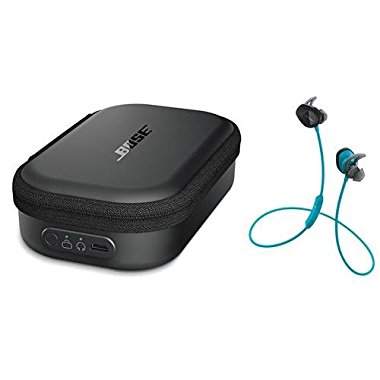Bose SoundSport Wireless Headphones Aqua Bundle With Bose Charging Case for SoundSport Wireless Headphones