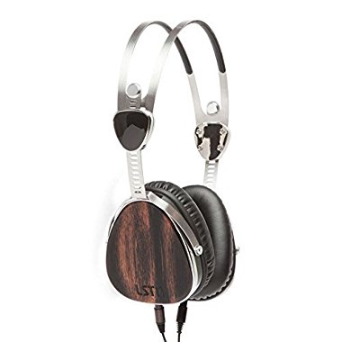 LSTN Troubadours Ebony Wood On-Ear Headphones with In-line Microphone