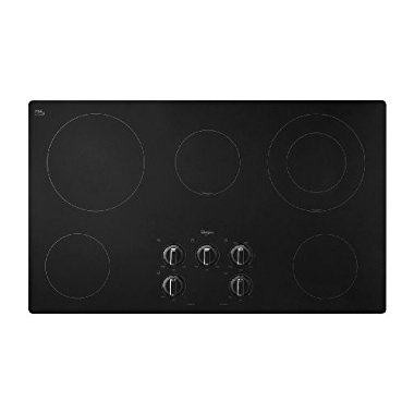 Whirlpool W5CE3625AB 36 Black Electric Smoothtop Cooktop
