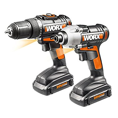 WORX WX916L 20V LI Combo Kit with Drill and Impact Driver (2 Piece)