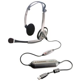 Plantronics DSP-400 Digitally-Enhanced USB Foldable Stereo Headset and Software