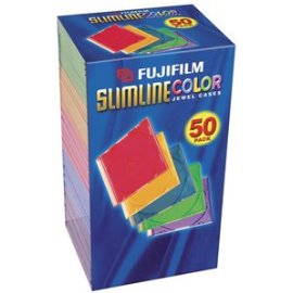 Fuji 50CDRC Color Slim Jewel Cases, 50 Pack 