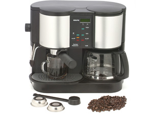 Krups CaffeCentro Time 10-Cup Coffee/Pump Espresso Machine (888-43)
