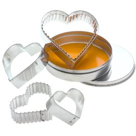 Ateco Graduated Heart Cookie Cutters, Set of 6