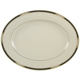 Lenox Hancock 13-Inch Gold-Banded Fine China Oval Platter