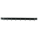 36" Bar Rack -- Hammered Steel with Chrome-Plated Hooks