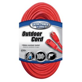 Coleman Cable 02409 14/3 SJTW Extension Cord (100 Feet)