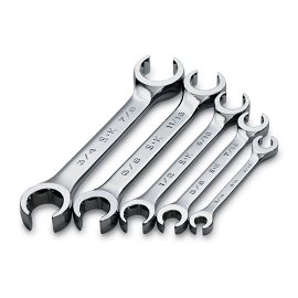 Sk 386 5 Piece Superkrome Fractional 15 Degree Offset Flare Nut Wrench Set